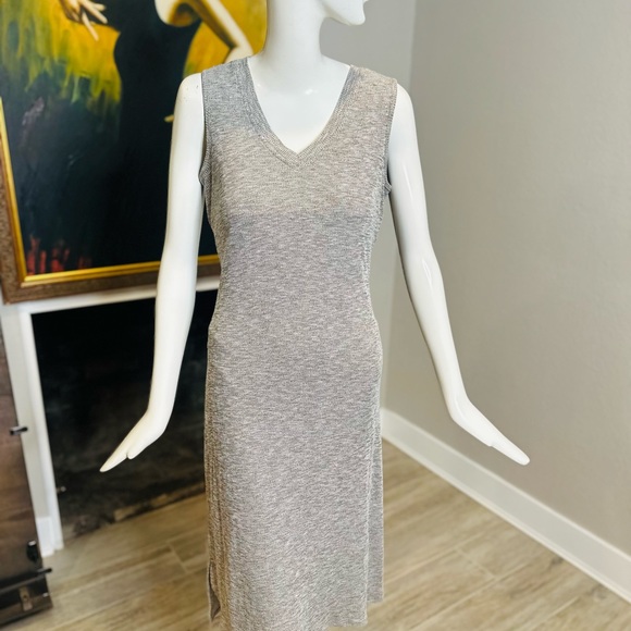 H by Halston Tie Front Rib Knit Midi Dress - Picture 8 of 12